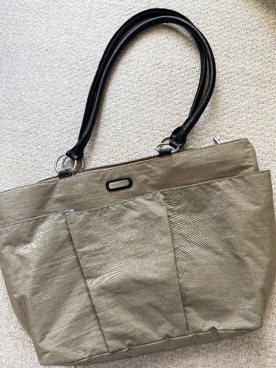 Baggallini Handbags - Baggallini Crossbody Bag Khaki canvas shoulder bag